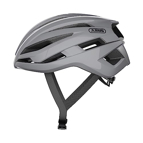 ABUS Rennradhelm StormChaser - Leichter und komfortabler Fahrradhelm für professionellen Radsport für Damen und Herren - Grau, Größe: S (51-55 cm)
