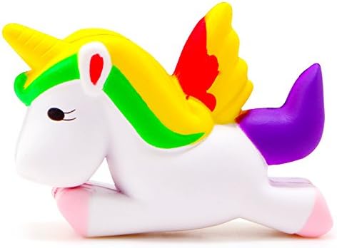 Jumbo Slow Rising squishies Kawaii Cat Hamburger Cream Scented Stress Relief large Kawaii Squishy as Collection Gift Toy (Colorful Unicorn)
