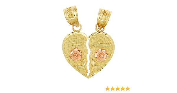 Te Amo Breakable Heart Pendant Charm 