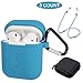 Tutor AirPods Silicone Case Shock Proof Protecitive Cover and Anti-Lost Strap and Headphone Case for Apple AirPods(Light Blue)