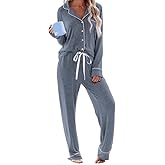 Shamyoy Pajamas for Women Set 2 Piece, Super-Soft Long Sleeve Postpartum PJS