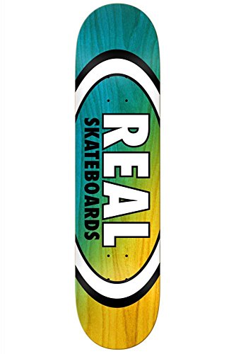 Real Skateboard Deck Angle Dip Oval Blue/Yellow 8.25"