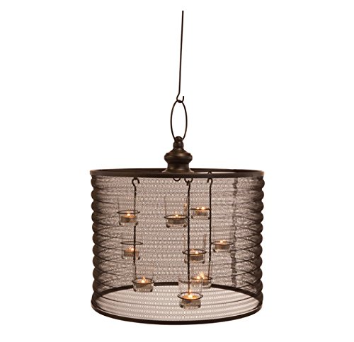 Gold Leaf Design Group IR2378-B Aria Candle Chandelier, 16-Inch, Black