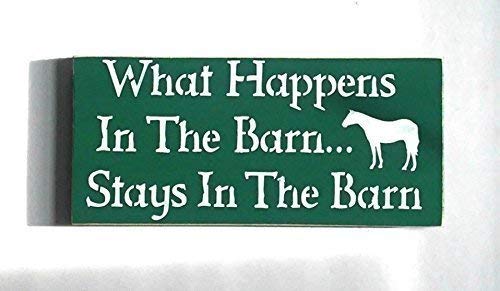 Amazon Com What Happens In The Barn Stays In The Barn Wooden Sign