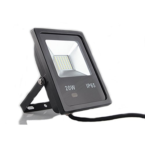 Snople Outdoor 20W LED Flood Light with Microwave Sensor(100W Equivalent)2000 Lumens,4500K,LED Security Light,100-130VAC,IP65 Waterproof-For Outdoor Security,Parking lots and Warehouse