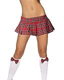 ZANZEA Women's Sexy Role Play Short Plaid Pleated Skirt Mini Skirt Lingerie