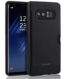 Galaxy Note8 Case, Ubittek Shock Absorbing, Scratch-Resistant Dual Layer Brush Matte Case Cover with Credit Card Holder Slot for Samsung Galaxy Note 8