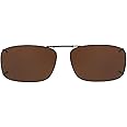 Solar Shield Polarized Clip-on Sunglasses 56 Rec 19 Brown Lenses Fits Full Frame …