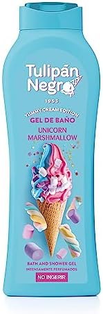 Tulipán Negro - Gel de Baño Unicorn Marshmallow, Nutritivo e Hidratante, Gel de Ducha con Fragancia Dulce y Esponjosa, 650 ml