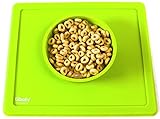 Placemat and Plate Suction Silicone by Lilbaby (Simple Bowl Design, Green)
