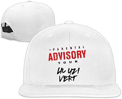 Men's or Women's Cotton Fashion Lil Uzi Vert Parental Advisory Tour Hip Hop Caps White