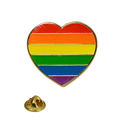 Rainbow Heart Lapel Pin