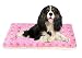 Mora Pets Ultra Soft Pet (Dog/Cat) Bed Mat with Cute Prints | Reversible Fleece Dog Crate Kennel Pad | Machine Washable Pet Bed Liner (30-Inch, Pink)