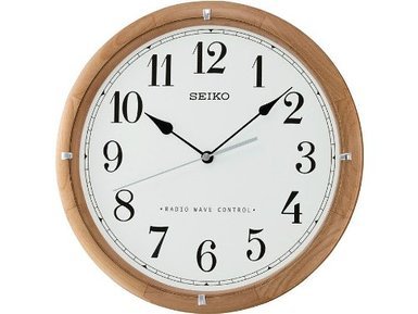 Seiko Radio Wall Clock Brown Wood (Alder) QXR208Z