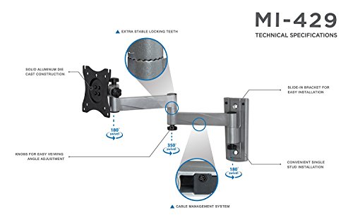 Mount-It-RV-TV-Mount-Lockable-Full-Motion-TV-Wall-Mount-Designed-Specifically-for-RV-or-Mobile-Home-Use-Single-Arm-Tilting-and-Swiveling-42-Inches-Max-33-Lb-Load-Capacity-up-to-VESA-200-Compatible