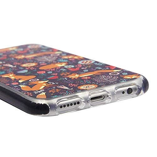 Cute Protective Kid Case for iPhone 6s 6 8 7 (Black, with Glass Screen Protector) by LFX Tech