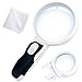 iMagniphy LED Illuminated Magnifying Glass Set. Best Magnifier with Lights for Seniors, Macular Degeneration, Reading and Hobbyists (2-Lens (10X + 5X)) primary
