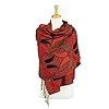 Paskmlna Paisley Pattern Tow Layered Woven Pashmina Shawl Scarf Wrap Stole