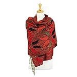 Paskmlna Paisley Pattern Tow Layered Woven Pashmina Shawl Scarf Wrap Stole Paskmlna Paisley Pattern Tow Layered Woven Pashmina Shawl Scarf Wrap Stole