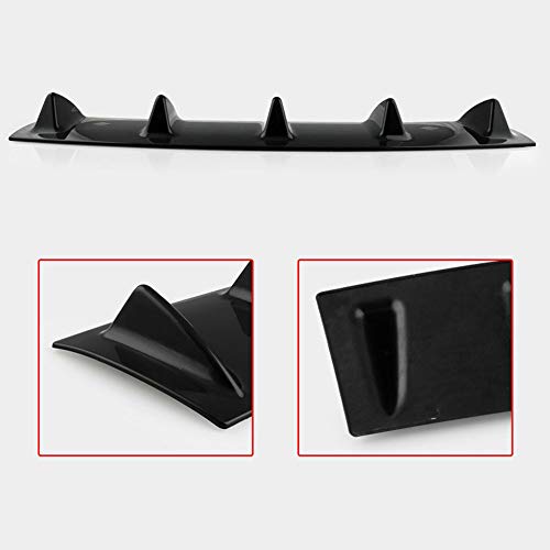 WYYINLI Universal ABS Car Rear Bumper Wing Lip Diffuser 3 Fin 5 Fin 7 Shark Fin Splitter Spoiler Trim Cover Fits Most Vehicles (5 Fin)