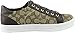 COACH Womens Paddy Low Top Lace Up Fashion Sneakers, Khaki/Chestnut, Size 7.5