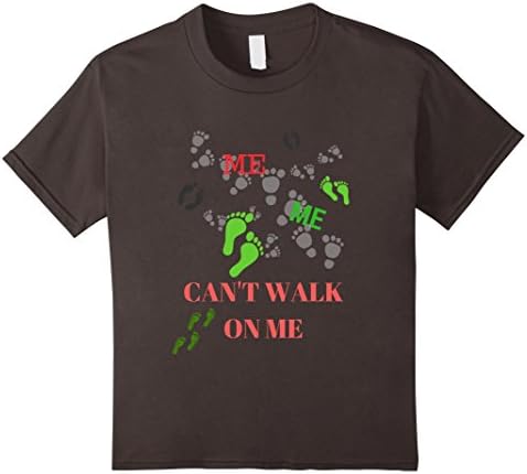 Kids Can't Walk on Me footprint graphic T shirt 4 Asphalt