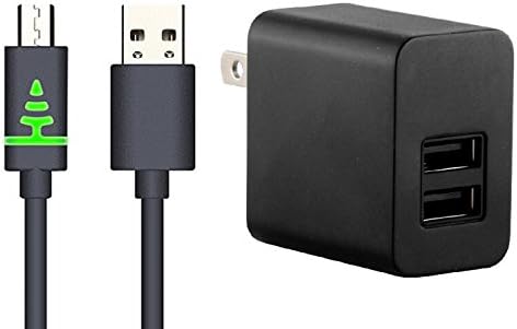 Dual Port Rapid 2.1 Amp Mophie Compatible Wall Charger and LED Lit Smart Cable 3 Peice Bundle Includes Travel Pouch