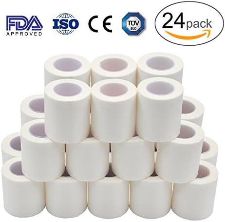 Excellence Medical Silk-like Cloth Surgical Tape, First Aid Medical Tape, White, 2”x 10 Yards, Pack of 24