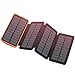 Solar Charger 12000mAh,EREMOKI Solar Power Bank Portable Waterproof Foldable Camping Travel Charger with 4 Solar Panels,Fast Charge Pack with 2 USB Ports Compatible with Smartphones,Tablets and More