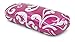 Women Hard Eyeglass case Pink Clam Shell Case for women pink medium eyeglass for women with microfiber Cleaning Cloth (AS126 Paisley Pink)