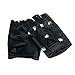 Voberry® Mens Women Faux Leather Studded Driving Motorcycle Half-finger Gloves
