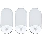 Camelion 3-Pack 4-in-1 Plug-in Power Failure Night Light,Motion and Light Sensor, Rechargeable Emergency Flashlight, Power Ou