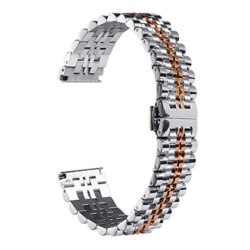 Stainless Steel Watch Band Strap 22mm 20mm 18mm Metal Business Replacement Bracelet Strap Silver/Rose Gold/Gold CHIMAERA