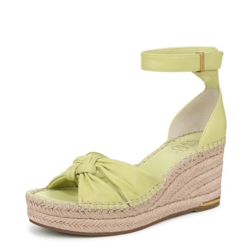 Franco Sarto Womens Clementine Espadrille Wedge Sandal Algae Green Leather 13 M