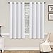 H.VERSAILTEX Pure White Curtains 63 inch Length Window Treatment Panels for Living Room Thermal Insulated Grommet Curtain Drapes (Set of 2)