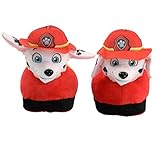 Stompeez Animated Marshal Plush Slippers - Ultra Soft and Fuzzy - Nickelodeon PAW Patrol Character - Ears Move as You Walk - Medium