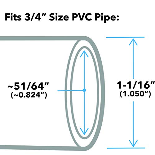 FORMUFIT F034CRX-WH-8 Cross PVC Fitting, Furniture Grade, 3/4" Size, White (Pack of 8)