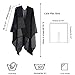 VamJump Women Color Block Wrap Shawl Oversized Blanket Poncho One Size Black