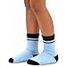 TeeHee Little Boys Basic Cotton Crew Socks 6 Pair (6-8 Years, Stripes Tipped Rib)
