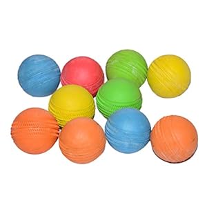 PREM SAGAR Light Weight Rubber Tennis Balls Set of 10 in Assorted Colours