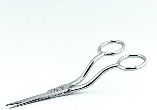 6" Offset Angle Double Sharp Point Embroidery Scissors #584/6 - Italy
