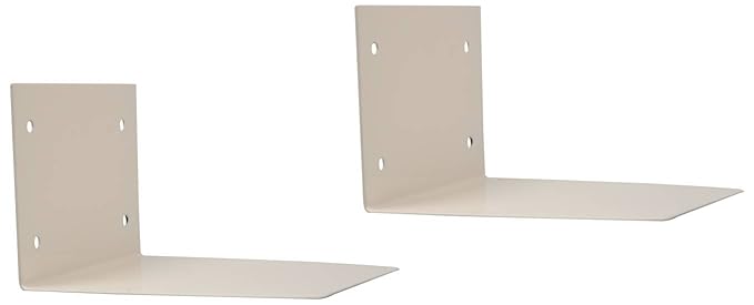 Smart Shelter Invisible Wall Mount/Conceal/ Floating Book Shelf, Large (White) - Set of 2