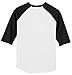 SPORT-TEK YT200 Youth Colorblock Raglan Jersey - White/Black - M