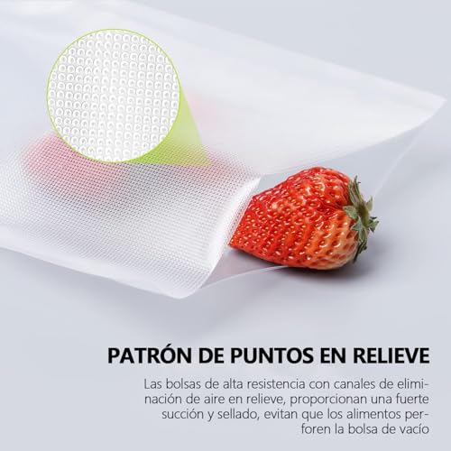 Rantuia 200PCS Bolsas para Sellar al Vacío 15 x 20/20 x 30cm, Bolsas de Vacio para Alimentos, Bolsas Envasar al Vacio, Se Utiliza para Conservar Verduras, Frutas y Carnes.