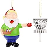 Tree Buddees Santa Frisbee Disc Golf Christmas Ornament 2 Piece Set