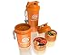 SmartShake Original Bottle, 20 oz Shaker Cup, Neon Orange