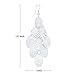 Women Lightweight Filigree Silver Earrings Long Chandelier Earrings Cutout Layer Teardrop Oval Earrings