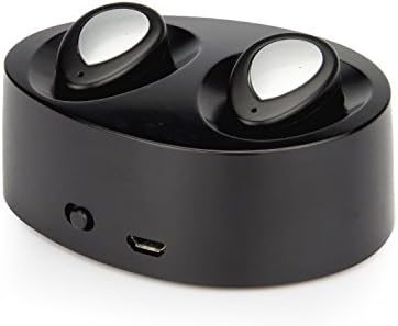 Bluetooth Headphones, Allytech Dual Wireless Earbuds True TWS K2 Mini Twins Stereo Bluetooth Headset V4.1 Sports Headphone with Built-in Mic and Charging Case for iPhone Samsung Smartphones, Black B