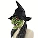 Bravo Sport Halloween Witch Mask With Hair, Horrific Demon Adult Scary Witch Mask Halloween Party Costume Decorations Creepy Latex Mask (Witch)