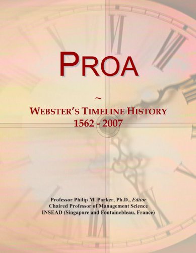 Proa: Webster's Timeline History, 1562 - 2007